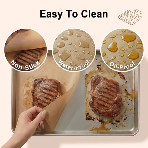 JOFULER Parchment Paper Sheets, 9x13 Inch Non-Stick Precut Unbleached Parchment Paper for Baking, Grilling, Air Fryer and Steaming, Perfect for Cookies, Bread, Cakes and More, 100PCS - Image 2