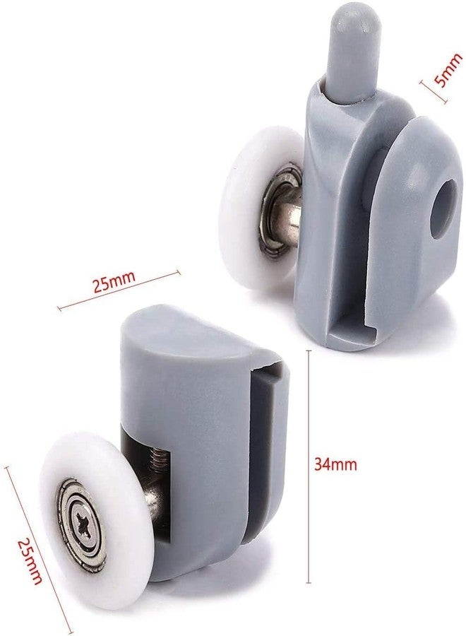 Smooth 8 Pcs Shower Door Rollers/Runners/Wheels/Pulleys 25mm Diameter Bathroom Replacement Parts - Image 2