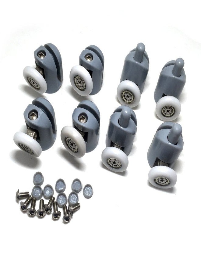 Smooth 8 Pcs Shower Door Rollers/Runners/Wheels/Pulleys 25mm Diameter Bathroom Replacement Parts - Image 1