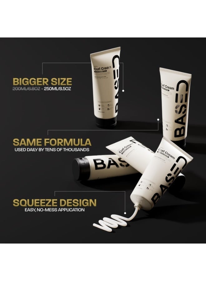 Based Curl Cream, Defines Curls, Controls Frizz, Medium Hold, Hydrates&Nourishes with Agave, Silk Protein&Castor Oil, No Harmful Chemicals or Artificial Fragrance (6.8 Oz Pack of 1) - Image 3