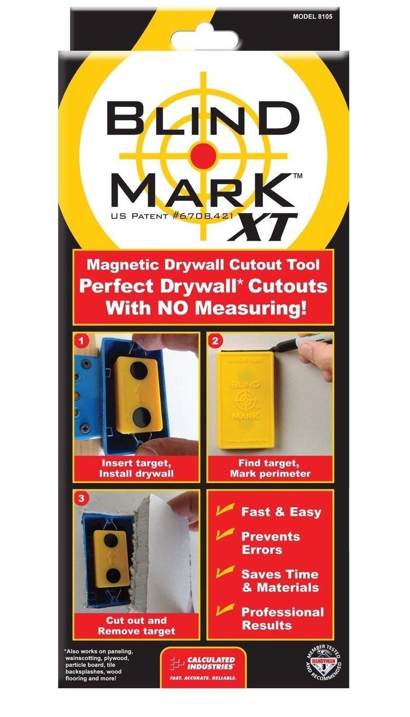 Calculated Industries 8105 Blind Mark Drywall Electrical Box Locator Tool â€“ Powerful Rare-Earth Magnetic Targets (3) and Locator Kit - Image 2
