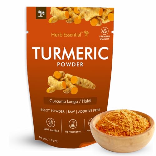 Herb Essential Kasturi Turmeric Powder – 50g | 100% Pure Wild Turmeric for Glowing Skin | Natural Face Pack for Acne, Dark Spots, and Skin Brightening | Chemical-Free & Ayurvedic - Image 1