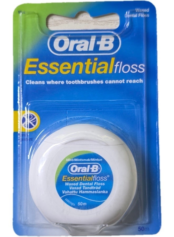 Oral-B Essential Waxed Dental Floss – 50m - Image 1