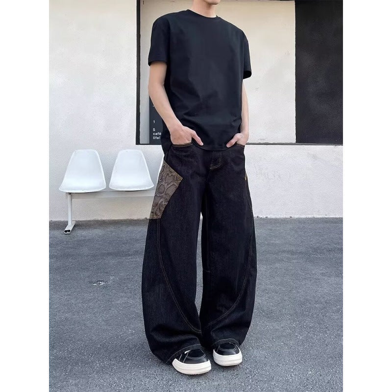 Unisex Classic Denim Jeans Loose Fit Daily Outdoor Wear - Image 2