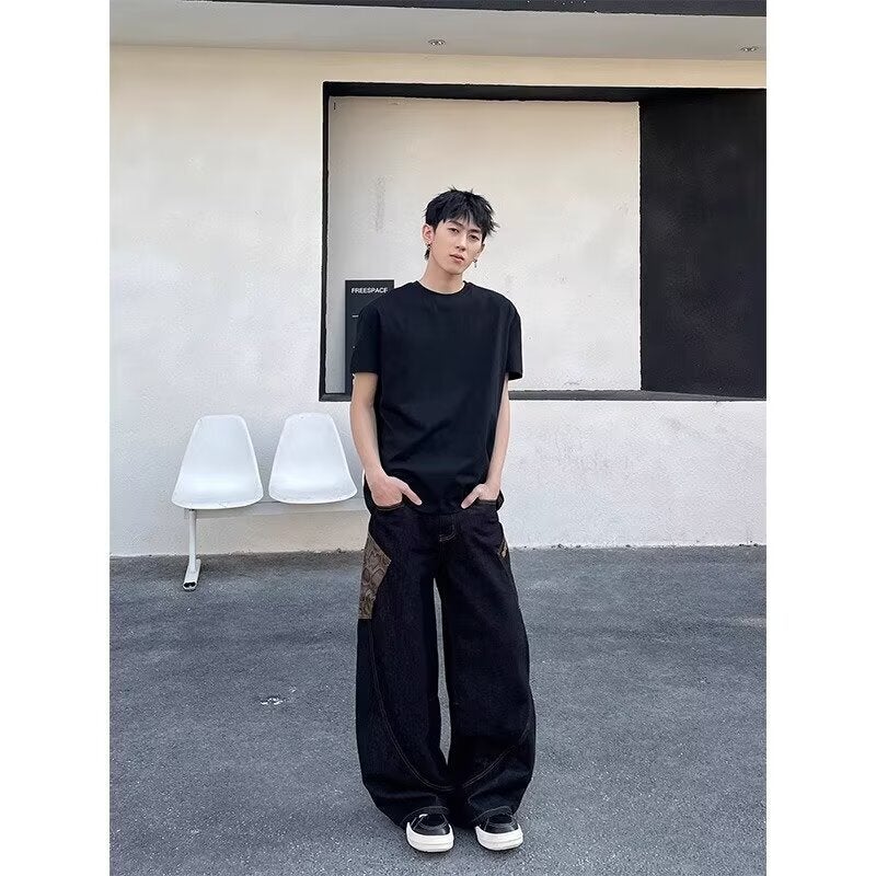Unisex Classic Denim Jeans Loose Fit Daily Outdoor Wear - Image 1
