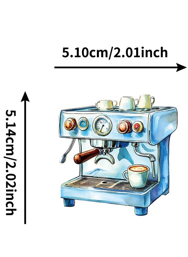 BF HOME 50 Pieces Coffee Themed Sticker ins style Coffee Series Literary Sticker Laptop Skateboard Luggage Guitar Car Motorcycle Bike Waterproof Vintage Coffee Sticker - Image 5