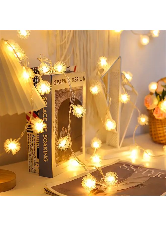 9.84 قدم 20 ثنائي ضوئي كرة ثلج هندباء أضواء سلسلة 8 أنماط لعيد الميلاد داخلي خارجي - Image 5