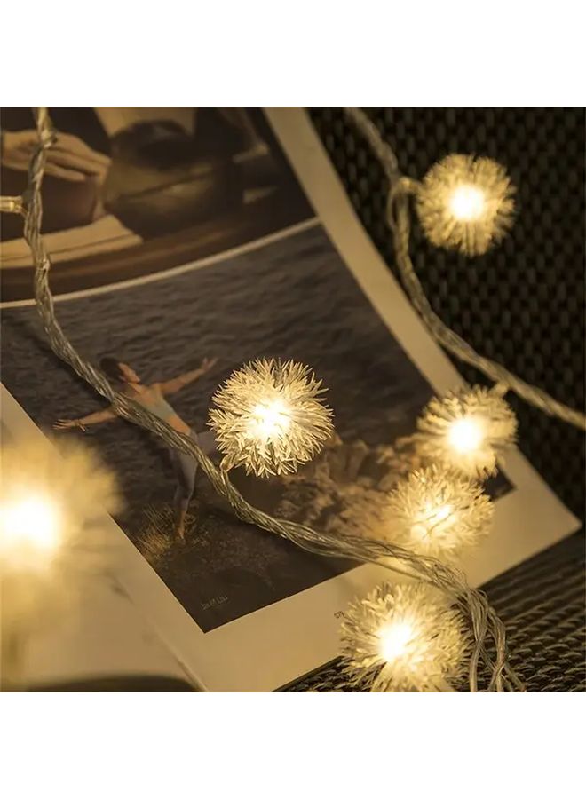 9.84 قدم 20 ثنائي ضوئي كرة ثلج هندباء أضواء سلسلة 8 أنماط لعيد الميلاد داخلي خارجي - Image 2