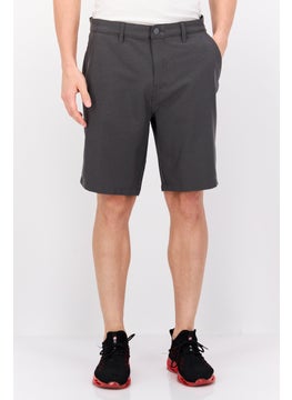 Nordland Men Solid Stretchable Bermuda Shorts, Charcoal  - Image 1