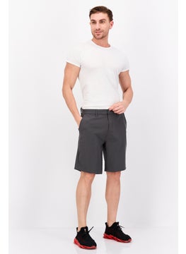 Nordland Men Solid Stretchable Bermuda Shorts, Charcoal  - Image 2
