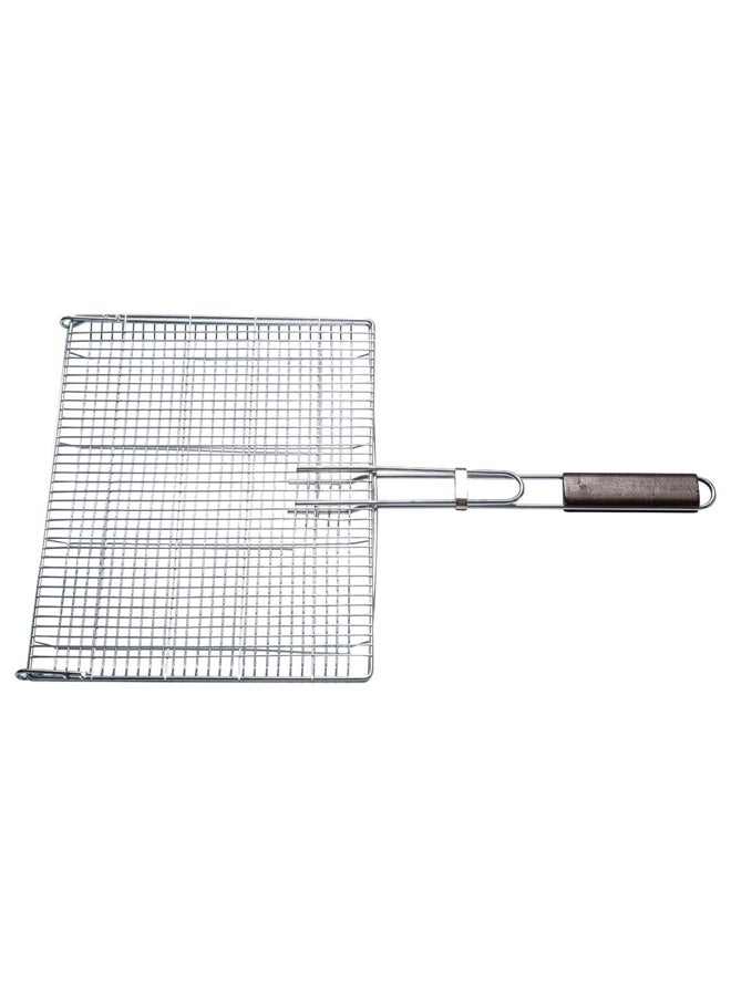 السنيدي شبك شوي ستانلس ستيل، شبك شواء، فضي، مقاس 30*40 سم - Image 1