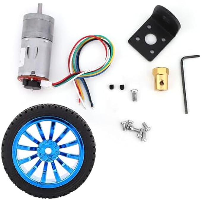DC 6 V DIY ENCODER GEAR MOTOR 65 MM MAGNETIC WITH MOTOR MOUNT MOTORCYCLE SET MICRO SPEED REDUCTION MOTOR FULL METAL FOR SMART CAR ROBOT MODEL (RPM 100) - Image 3
