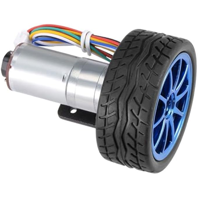 DC 6 V DIY ENCODER GEAR MOTOR 65 MM MAGNETIC WITH MOTOR MOUNT MOTORCYCLE SET MICRO SPEED REDUCTION MOTOR FULL METAL FOR SMART CAR ROBOT MODEL (RPM 100) - Image 5