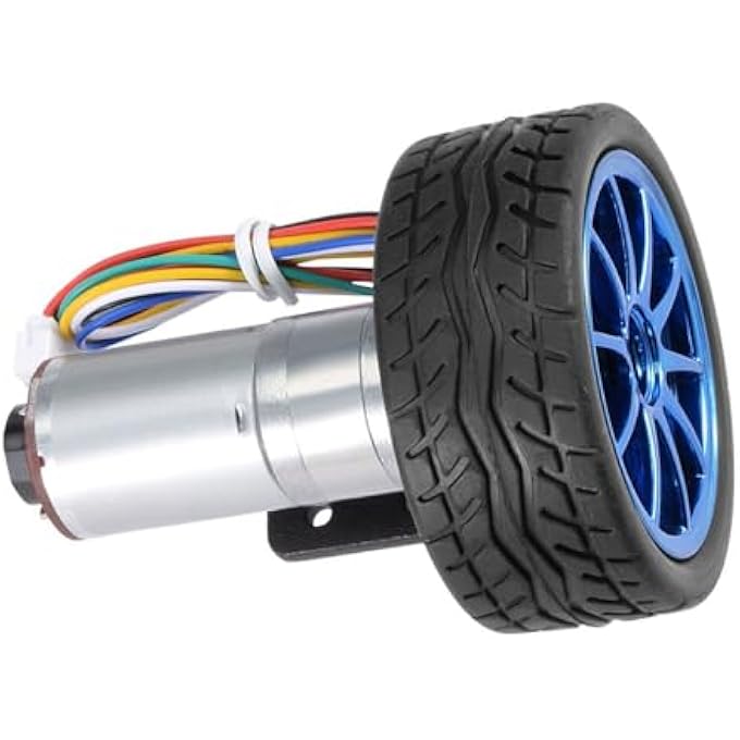 DC 6 V DIY ENCODER GEAR MOTOR 65 MM MAGNETIC WITH MOTOR MOUNT MOTORCYCLE SET MICRO SPEED REDUCTION MOTOR FULL METAL FOR SMART CAR ROBOT MODEL (RPM 100) - Image 2