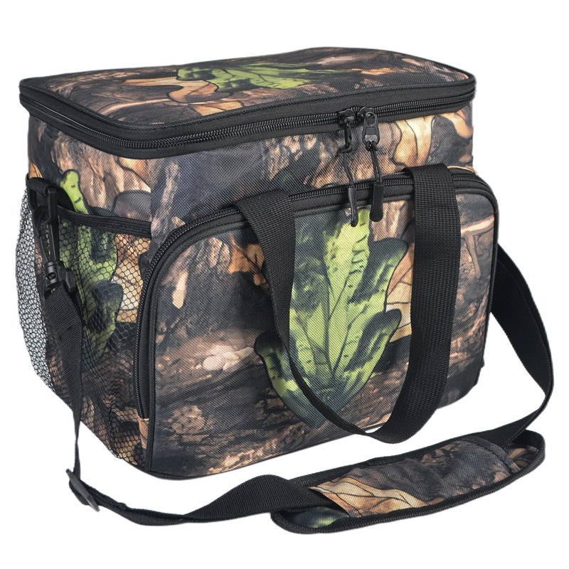 letesult Camo Hunting Tactical Insulated Lunch Bag, 14L Large Camouflage Tactical Lunch Box for Men,Leakproof Lunches Cooler with Mesh Side Pocket &Adjustable Shoulder Strap,Picnic Bag for Adult Camping Travel - Image 1