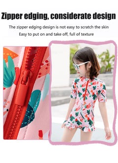 YUKE Child Swimsuit One Piece Swimwear Kids Bodysuit Beachwear with Surfing Swimming Children Bathing Costume Set (A)  - Image 2