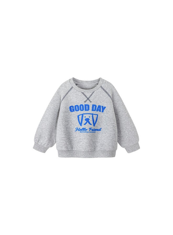 Minibala Boys' Raglan Sleeve Sweatshirt Spring Soft Skin-friendly Mesh Breathable College Style Top Spring New Arrival - Image 4
