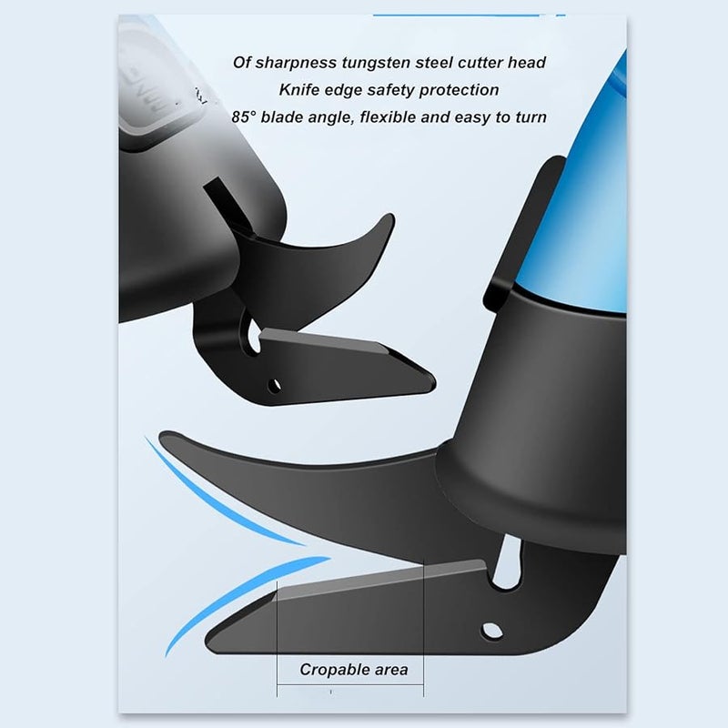 USB Rechargeable Electric Scissors 10000RPM High Speed with 2 Blades for Leather Cloth Carpet Cutting - Image 4