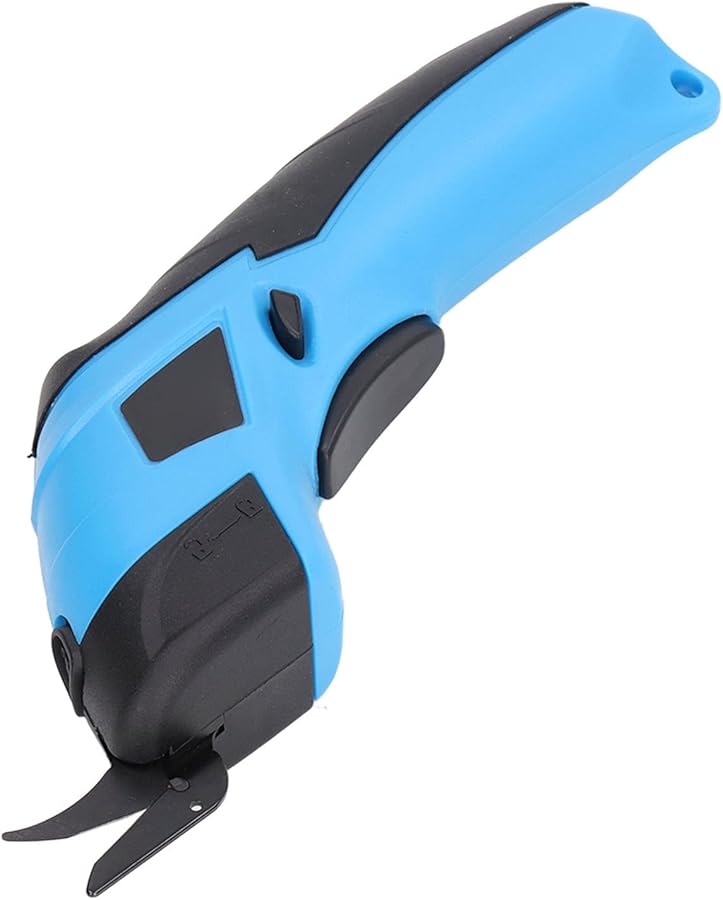 USB Rechargeable Electric Scissors 10000RPM High Speed with 2 Blades for Leather Cloth Carpet Cutting - Image 1