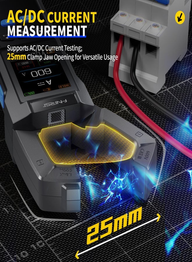 مقياس تيار متردد/مستمر FNIRSI DMC-100 10000 عدادات، ملتي متر رقمي 600A أمبير NCV أدوات كهربائية - Image 5