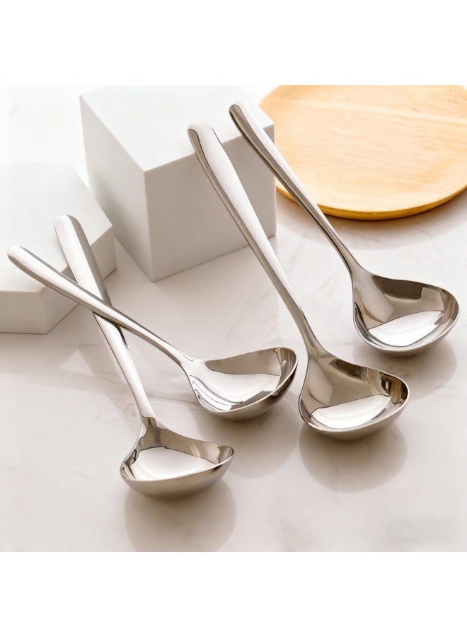 Pinyu Stainless Steel 304 Large Soup Ladle, Big Serving Spoon For Home Use, Long-handled Korean-style Large Spoon, Kitchen Utensil Set, Soup Spatula - Image 1
