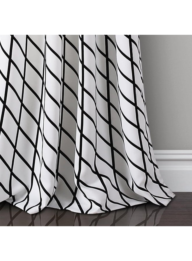 Lush Decor Feather Arrow Geo Room-Darkening Window Curtain Set (84" x 52") - Image 5