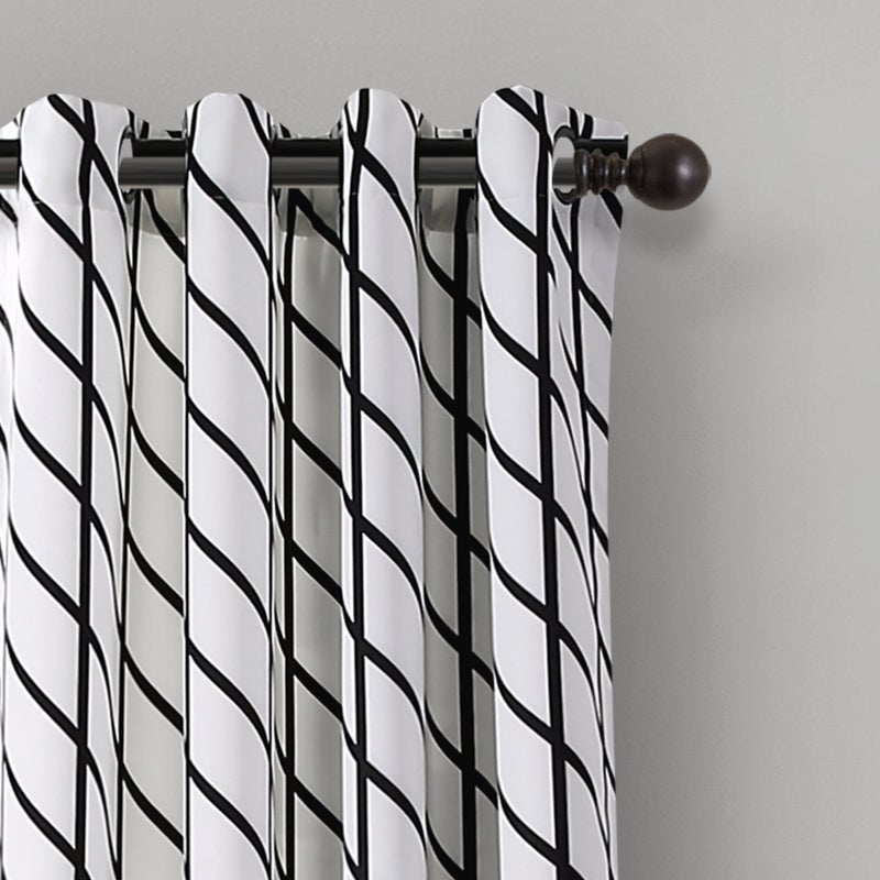 Lush Decor Feather Arrow Geo Room-Darkening Window Curtain Set (84" x 52") - Image 2