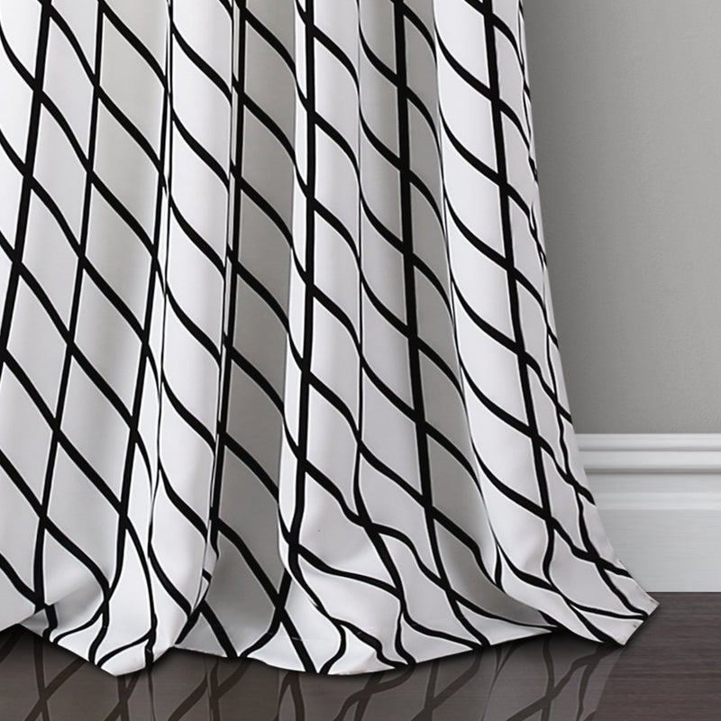 Lush Decor Feather Arrow Geo Room-Darkening Window Curtain Set (84" x 52") - Image 4