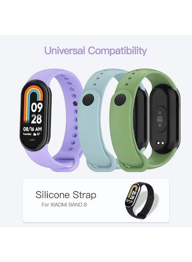 3 قطع أساور متوافقة مع ساعة شاومي مي باند 8 الذكية بدائل للأساور الملحقات أحزمة أساور لمي 8 - Image 2