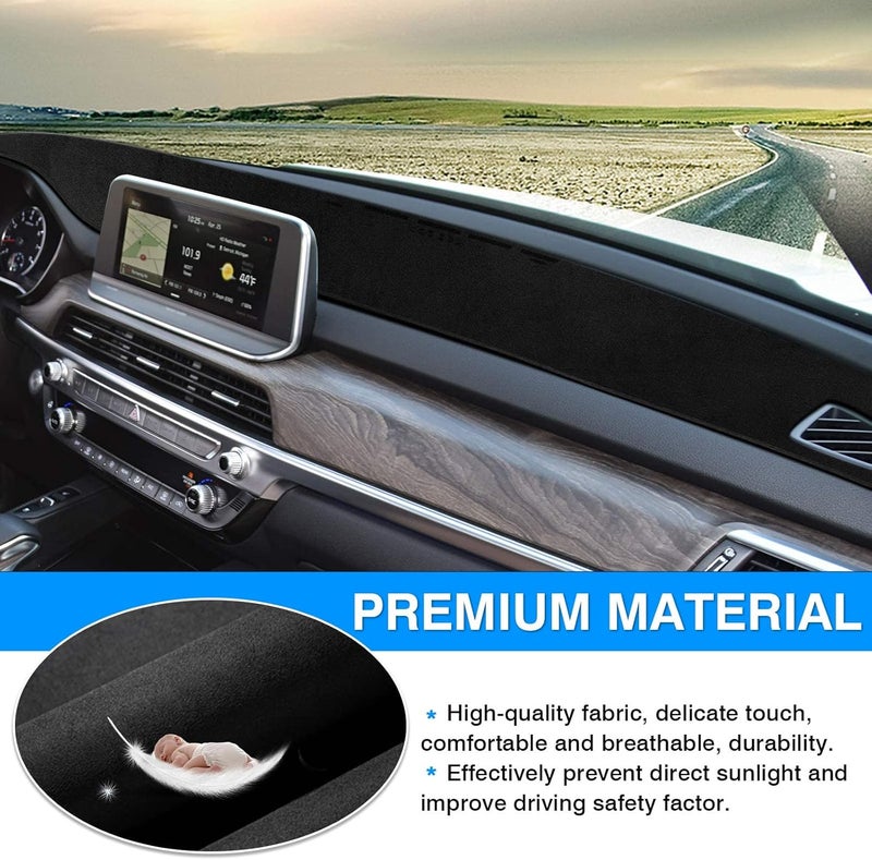 Autorder Dashboard Cover Mat for 2020 2021 2022 Kia Telluride Accessories Dash Cover Flannel Dash Mat Sunshade Glare UV Rays Protector - Image 4