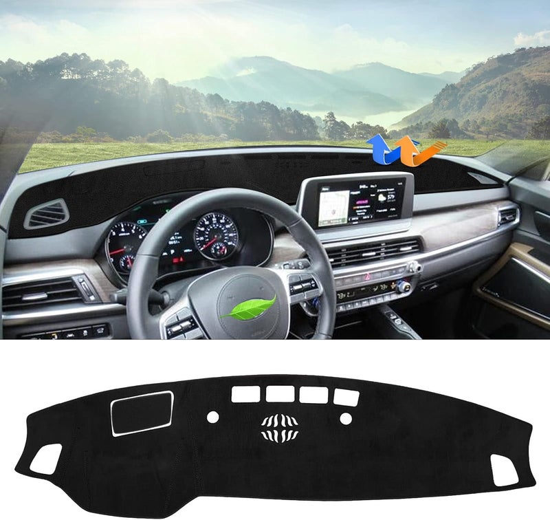 Autorder Dashboard Cover Mat for 2020 2021 2022 Kia Telluride Accessories Dash Cover Flannel Dash Mat Sunshade Glare UV Rays Protector - Image 1