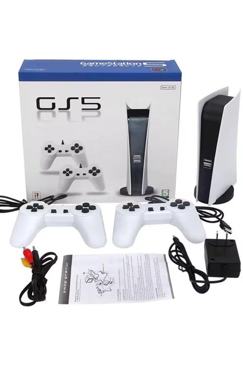 Classic Retro Game Station 5: 200 Built-in 8-Bit Games, USB Wired Console, AV Output for TV, Ultimate Retro Handheld Gaming Experience