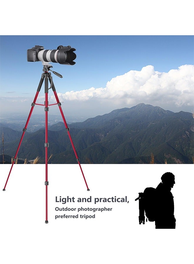 Neewer NEEWER Portable Aluminum Alloy Camera 2 in 1 Tripod Monopod Max. 70"/177cm with 3 Way Swivel Pan Head and Carrying Bag for DSLR, DV Video Camcorder  - Image 5