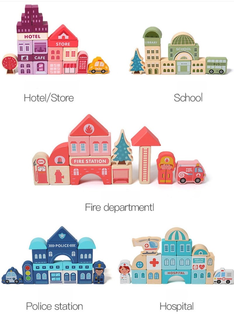 Generic Board game |building 100 pieces | toddler | construction toy | birthday gift | educational toy | blocks | macaron city blocks  - Image 4