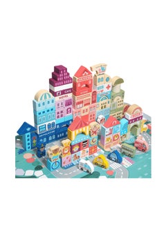 Generic Board game |building 100 pieces | toddler | construction toy | birthday gift | educational toy | blocks | macaron city blocks  - Image 1