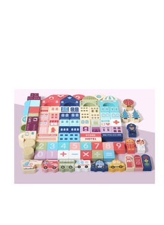 Generic Board game |building 100 pieces | toddler | construction toy | birthday gift | educational toy | blocks | macaron city blocks  - Image 3