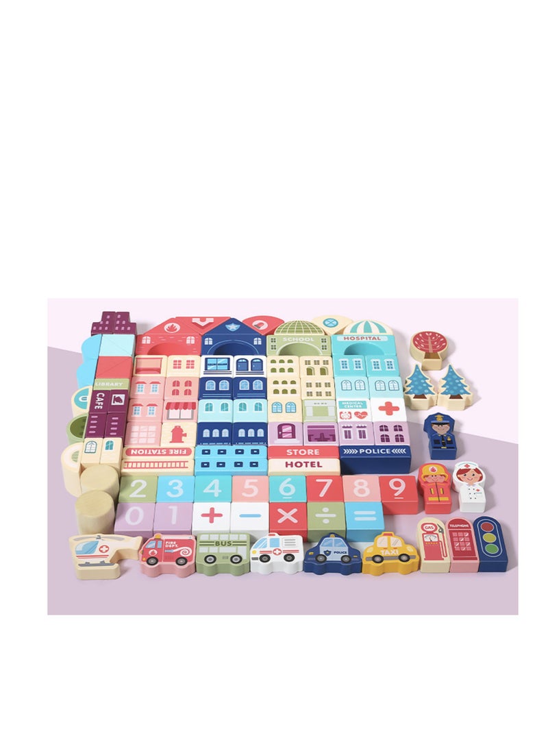 Generic Board game |building 100 pieces | toddler | construction toy | birthday gift | educational toy | blocks | macaron city blocks  - Image 3