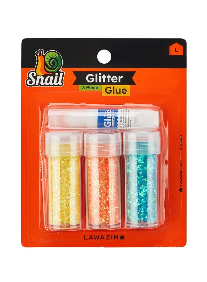 LAWAZIM Glitter glue 3 piece | Rainbow Glue Stick Set for Arts and Crafts Projects, Slime Supplies, Scrapbooking, Cards - Image 1