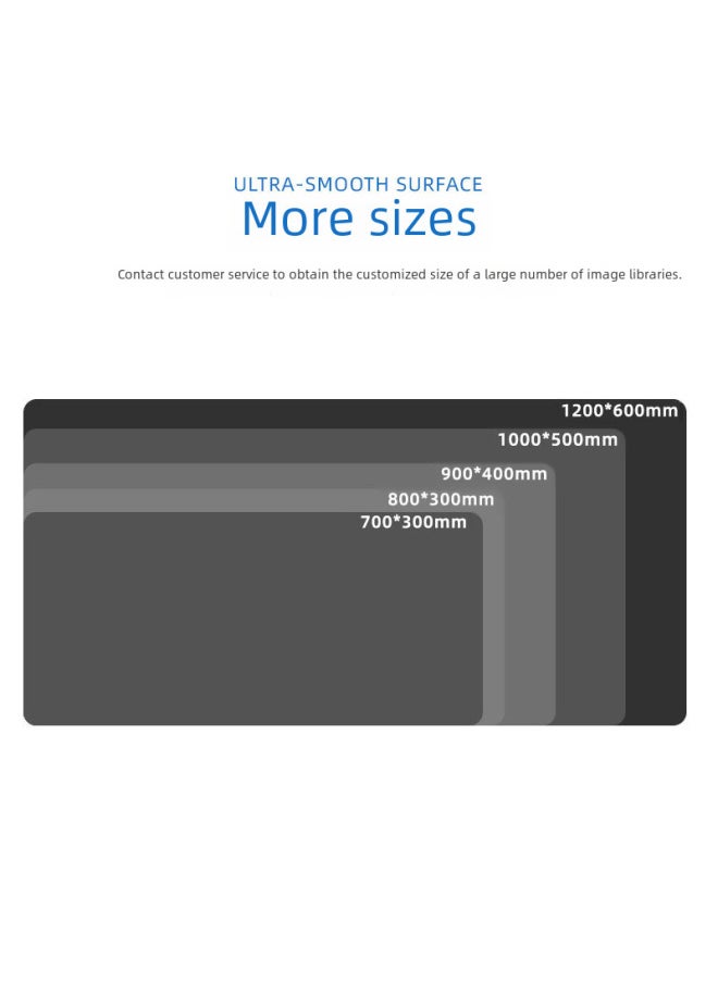 Generic - Abstract Mouse Pad Oversized Game Table Pad Non-slip Computer Mouse Pad Lock Edge Marble Keyboard Pad A Generation Of Hair-Color:300*700*2mm-Pattern:G-4714 - Image 1