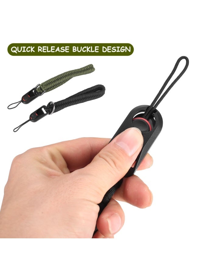 2 Pcs Camera Wrist Strap with 4 Quick Release Buckles – Adjustable Paracord Hand Strap for DSLR & Mirrorless Cameras – Durable Nylon Rope Wristband with D-Rings Safety Lanyard for Photography - Image 5