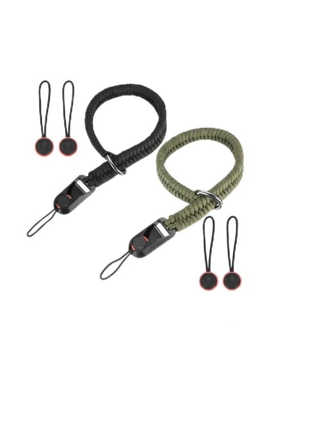 2 Pcs Camera Wrist Strap with 4 Quick Release Buckles – Adjustable Paracord Hand Strap for DSLR & Mirrorless Cameras – Durable Nylon Rope Wristband with D-Rings Safety Lanyard for Photography - Image 3