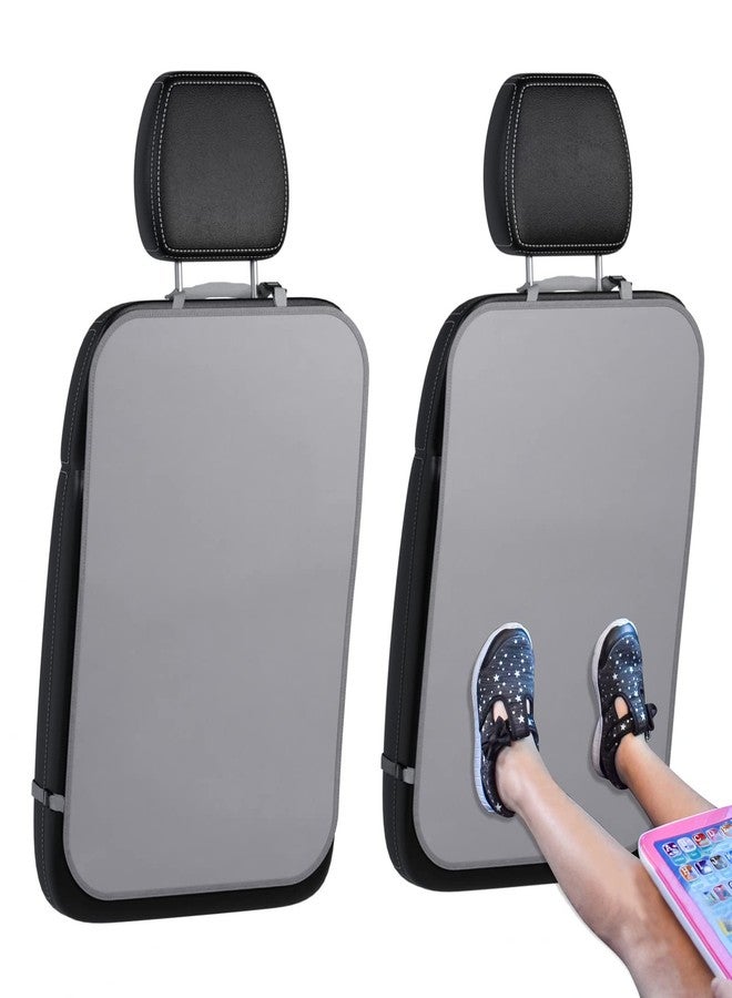 lebogner Back Seat Cover for Kids, 2 Pack X-Large Waterproof Kick Mats Backseat Protector, Durable Car Seat Back Protectors for Vehicles to Protect from Dirt, Mud & Scratches, Fits Most SUVs, Grey - Image 1