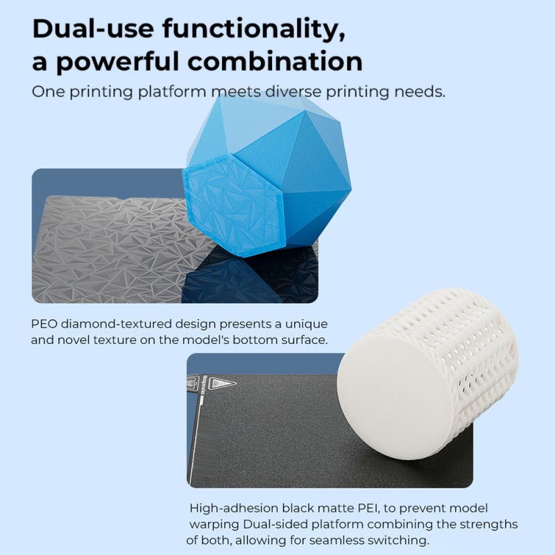 Creality 3D Creality 235x235mm Dual-Sided Printing Platform Board Kit-Glossy PEO+ Matte PEI with Strong Magnetic Adhesion Stable Molding and Easy Demolding - Image 2