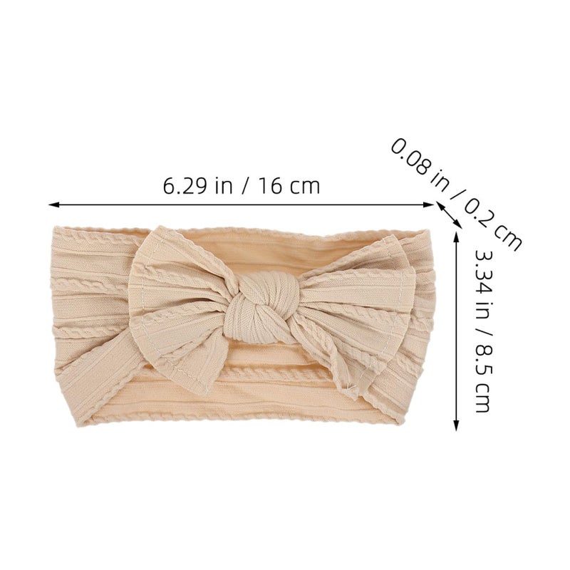 Soft Nylon Baby Bow Headbands 2PCS Comfortable Elastic For Newborn Daily Wear Photo Props - Image 3