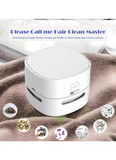 JSDUN Desktop Vacuum Cleaner, Mini Wireless Portable Desktop Dust Collector,360° Rotatable Design, Clean Debris and Dust Flakes, Suitable for Office/Home/Keyboard/School Black  - Image 3