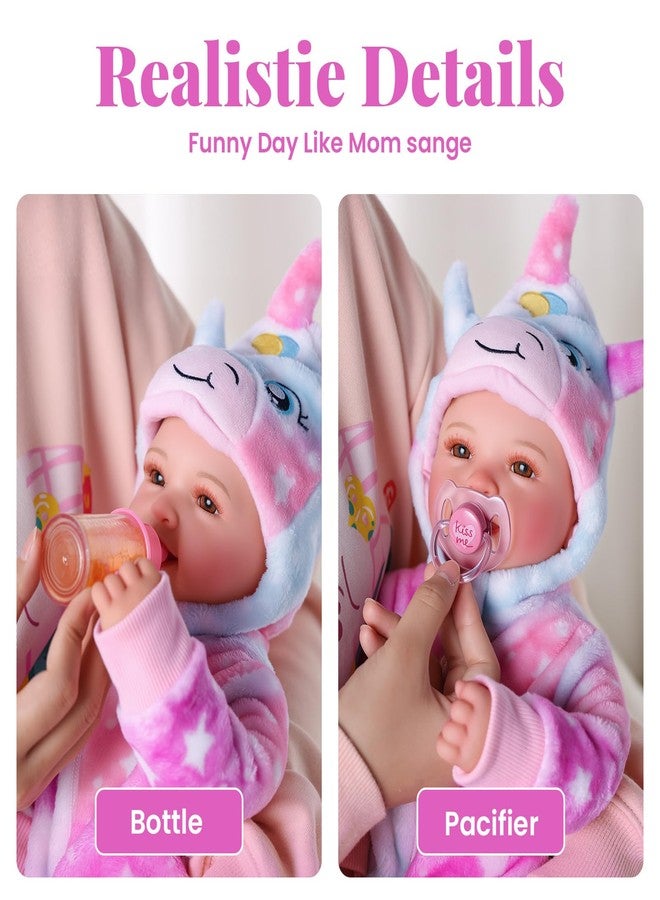 BABESIDE Baby Dolls, 17inch Large Realistic Cute Soft Body Baby Doll Real Life Baby Dolls with Accessories for 3+ Year Old Girls Gifts, Pretend Play, Collection - Image 3