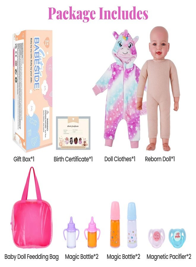 BABESIDE Baby Dolls, 17inch Large Realistic Cute Soft Body Baby Doll Real Life Baby Dolls with Accessories for 3+ Year Old Girls Gifts, Pretend Play, Collection - Image 5
