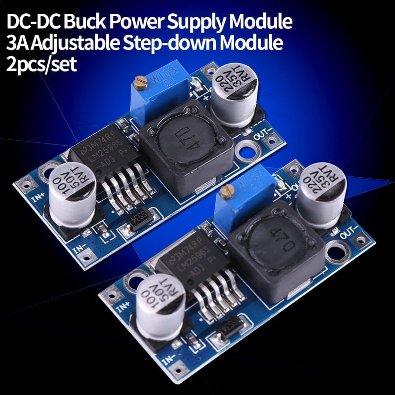 كلاراكو محول تيار مستمر إلى تيار مستمر LM2596 وحدة خفض جهد مصدر الطاقة من 3.0-40 فولت إلى 1.5-35 فولت (8 قطع) - Image 5