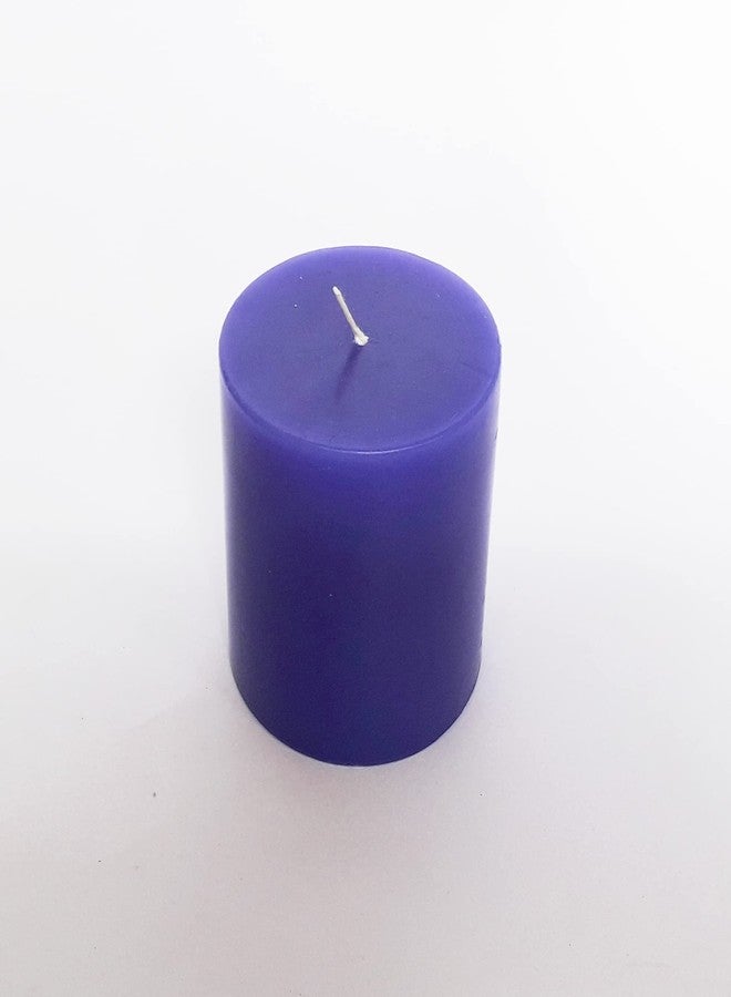 Stone & Feather� (SnF), Size 2.5x3 inches, Lavender Aromatic Pillar Candle (Paraffin Wax), Combo Pack, Burning Time 40-45 Hours, for Meditation, Home Decoration, Diwali - Image 3