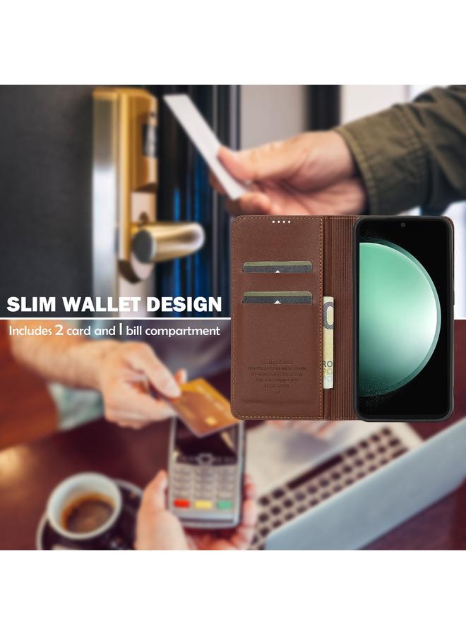 LC.IMEEKE Case For Samsung Galaxy S23 FE 5G L1 Series Frosted Fine Texture PU Phone Case - Image 3